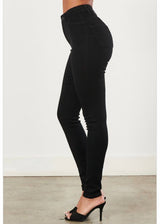 Vibrant High Waist Skinny Jeans (Black) EP1891