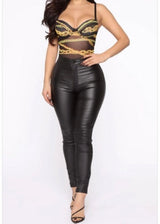 The Way Bodysuit Top (Black/Yellow) TWG6053