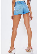 Vibrant Denim Shorts (Light Stone) S2005