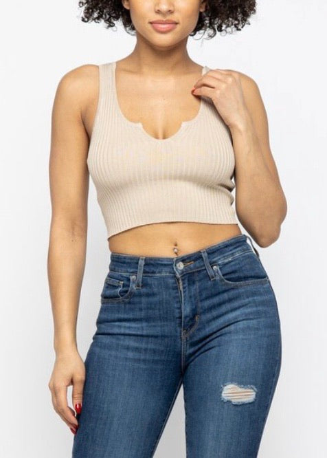 Hera Collection SLVLS Crop Top (Stone) 22381