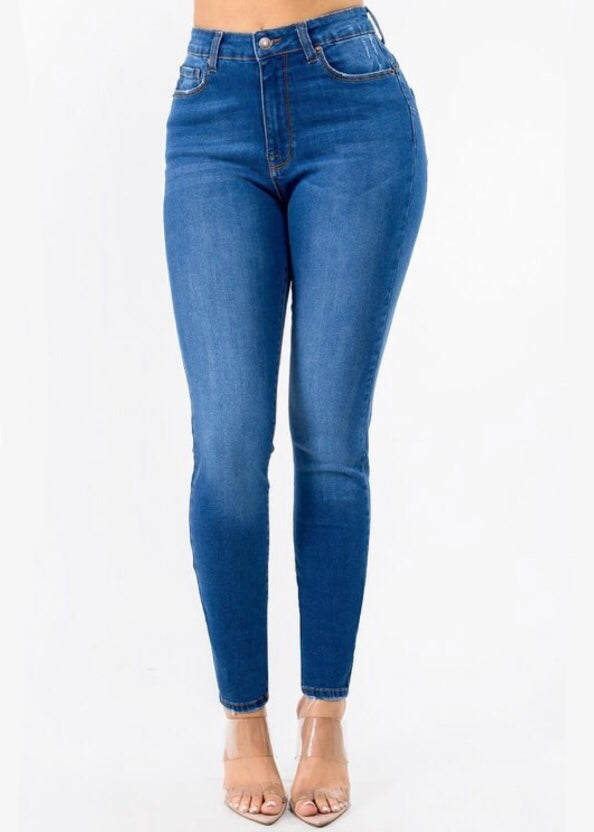 American Bazi High Waist Basic Skinny Jeans (Blue) ABH-7006