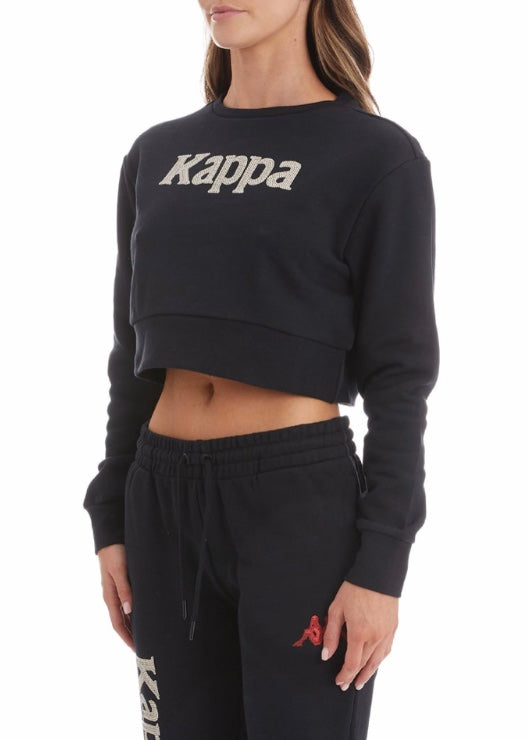 Kappa Authentic Gobret Sweatshirt (Black Smoke/Pink Lt/Red Cherry) 36175MW