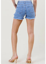 Vibrant Denim Shorts (Light Stone) S2043