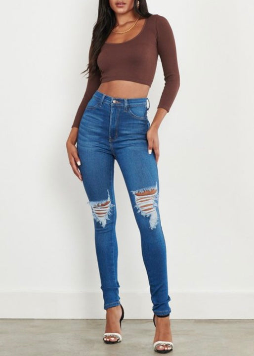 Vibrant Denim Skinny Jeans (Medium Stone) MP1835