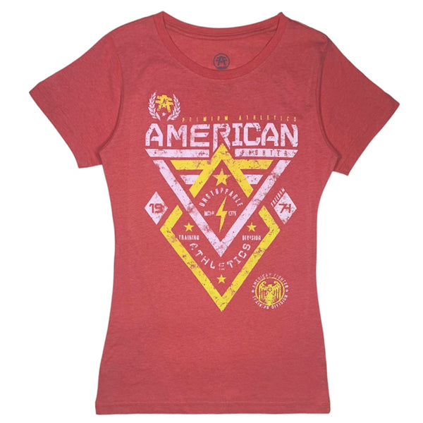 American Fighter T Shirt (Neon Pink/Orange) FW5753