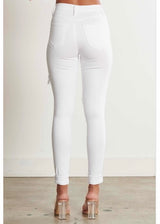 Vibrant Denim Skinny Jeans (White) P1093