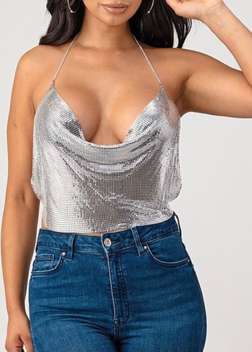 The Way Chainmail Top (Silver) TWG5477