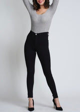 Vibrant Ultra High Waist & Super Stretchy Skinny Jeans (Black) P88