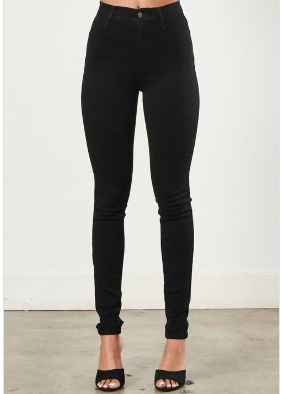 Vibrant High Waist Skinny Jeans (Black) EP1891