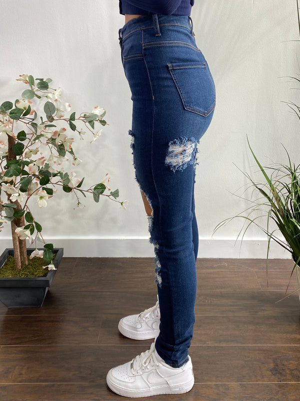 Aphrodite High Rise Skinny Jeans (Dark Blue) AP4558