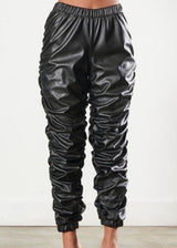 Vibrant Nikki Pu Pants (Black) P1929