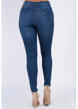 American Bazi Basic High Waist Skinny Jeans (Blue) ABH-7010