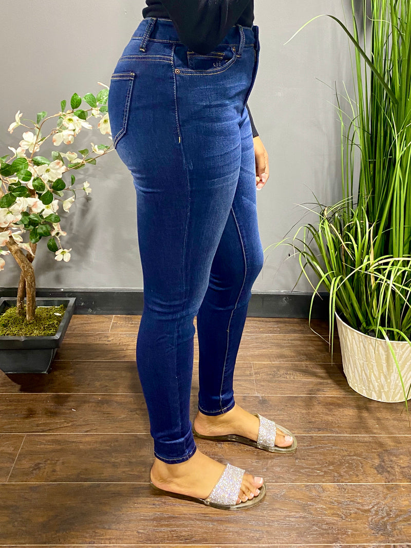 Encore High Rise Basic Skinny Jeans (Dark Navy Wash) 8120H