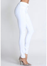 Vibrant Non-Distressed Skinny Jeans (White) P1303