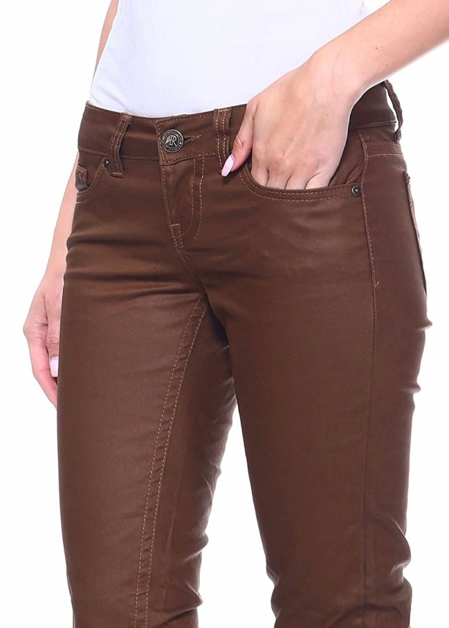 Request Jeans Juniors Skinny Pants (Cognac) 92491