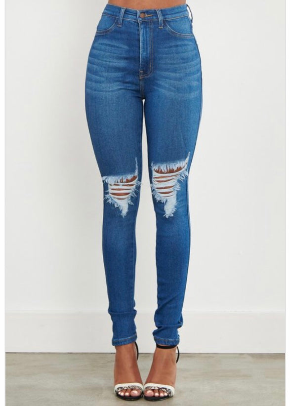 Vibrant Denim Skinny Jeans (Medium Stone) MP1835