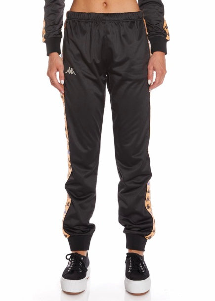 Kappa 222 Banda Wrastory Trackpants (Black/Orange/Blue) 38127KW